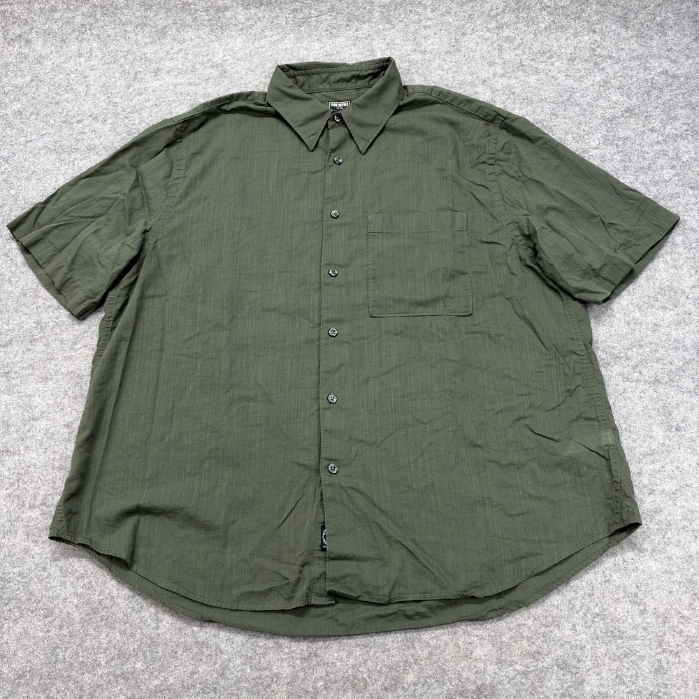 Todd Snyder Mens Large Green Short Sleeve Button Up Casual Shirt SH3810255-301